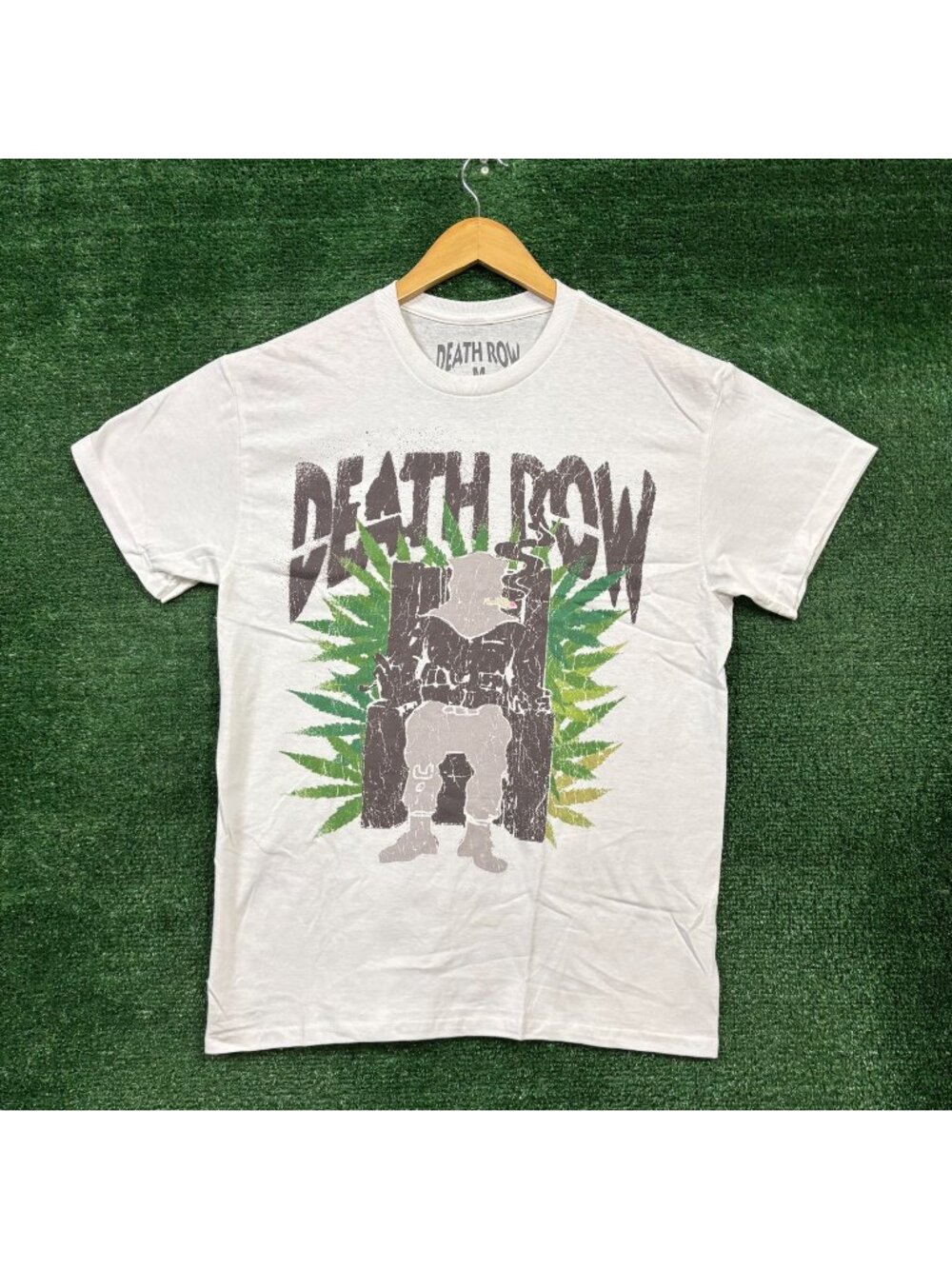 Death Row Records Electric Chair white T-Shirt Size Medium
